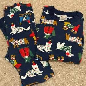 Hanna Andersson Long John Pajama Set Bundled Up Pups 6-7 Top 8 Bottoms